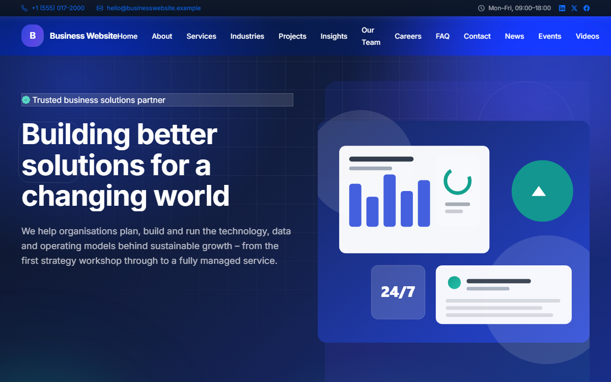 A live BlastCMS Site demo — the same product we launch for you